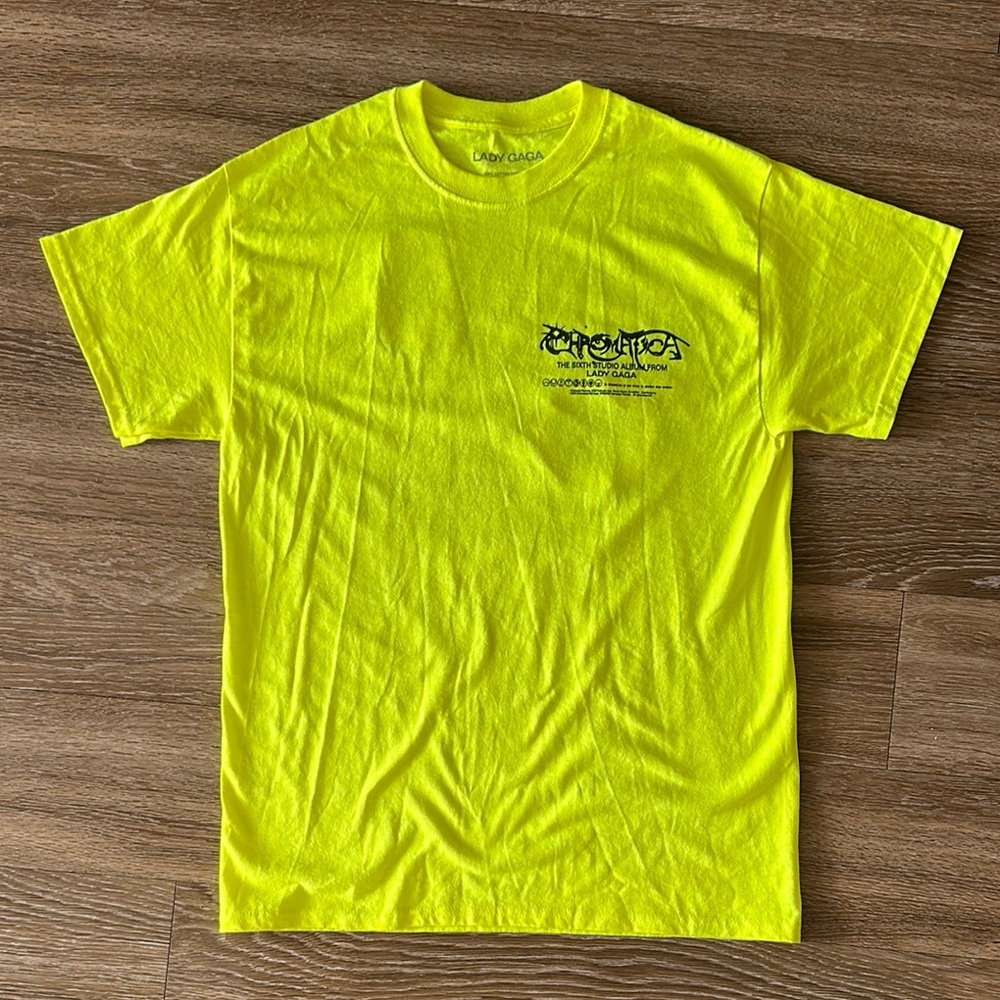 Limited Edition Lady Gaga Chromatica Official T-Shirt Neon Medium M Adult RARE